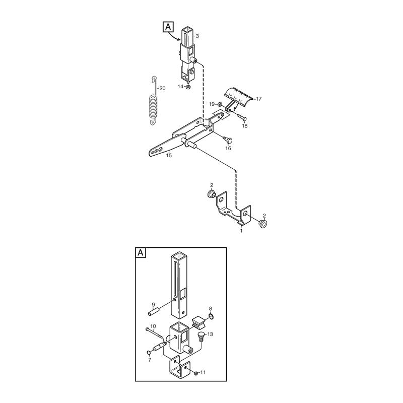 Stiga Park Mirage 5.0 (13-6090-13 [2013]) Parts Diagram, Pedal Lift_0