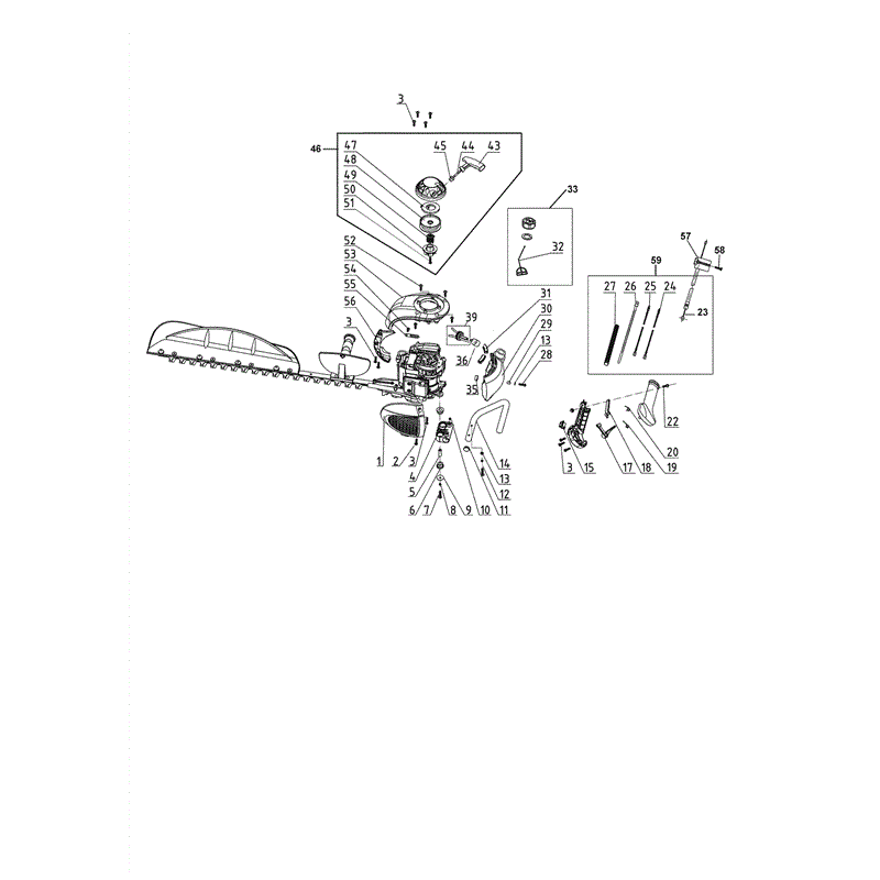 Mitox 700SX (700SX) Parts Diagram, Handle/Tank/Recoil
