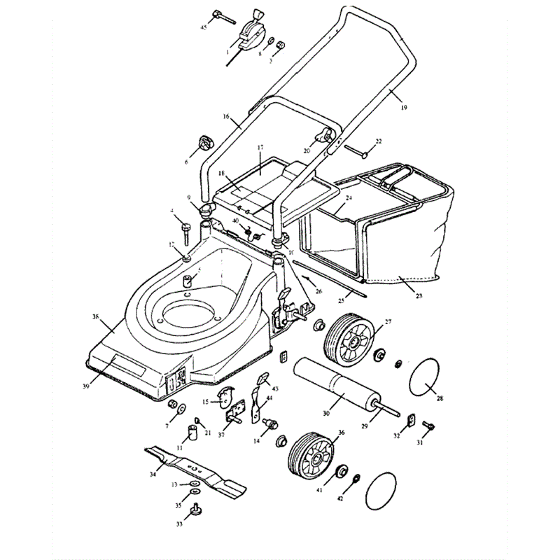Mountfield Laser/Mascot (MP85401-4) Parts Diagram, Page 1