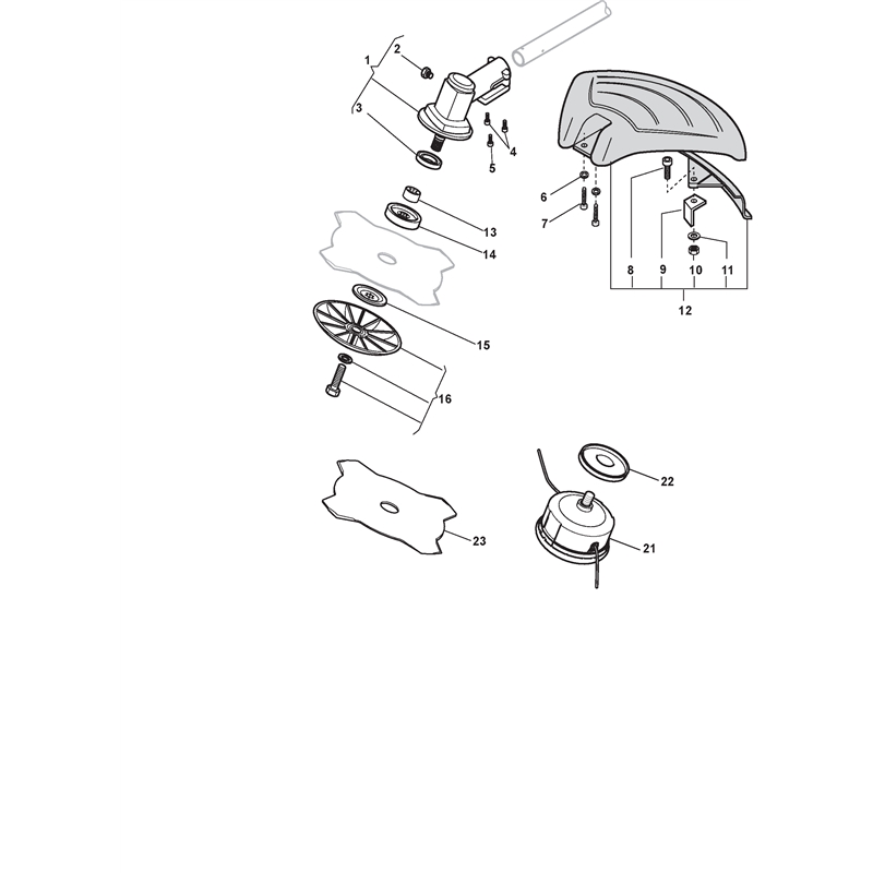 Mountfield MB 4301 (281620003-M09 [2010]) Parts Diagram, Gear case