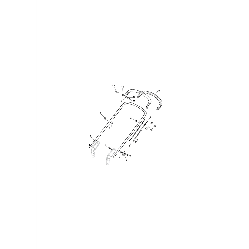 Mountfield 5310PD-SILENT   Petrol Rotary Mower (291572043-M09 [2009]) Parts Diagram, Handle, Upper Part