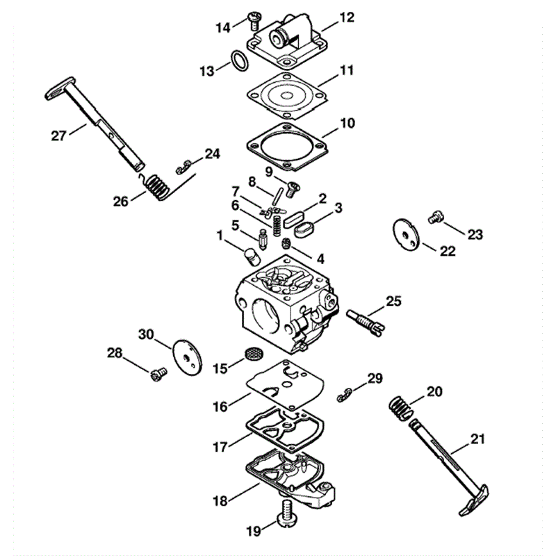 Stihl MS 180 Chainsaw (MS180C-B D) Parts Diagram, Carburetor C1Q-S137 BR