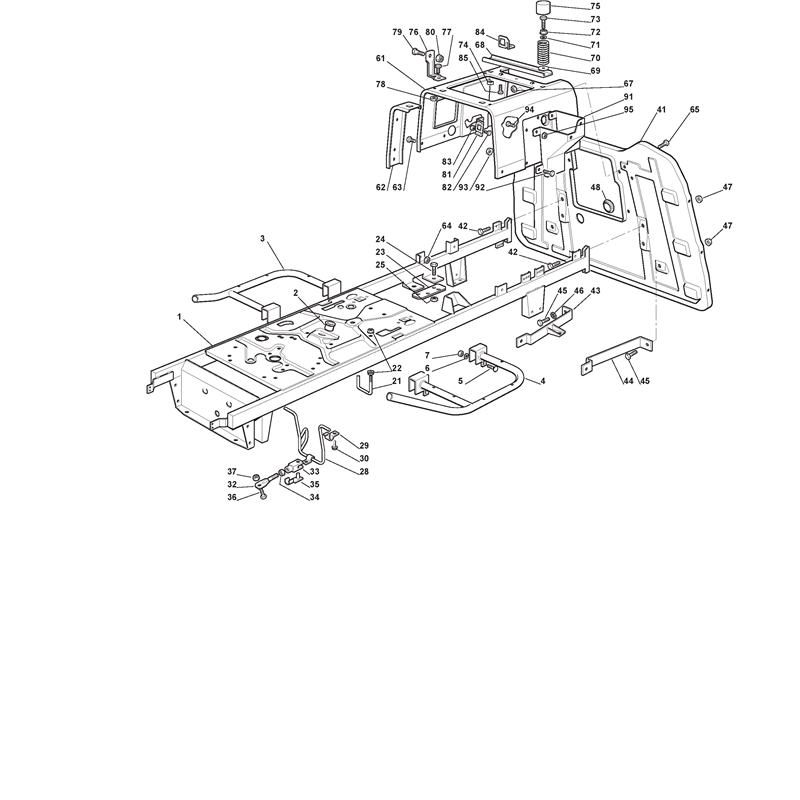 Mountfield 1636H Lawn Tractor (299961683-MOE [2006]) Parts Diagram, Frame