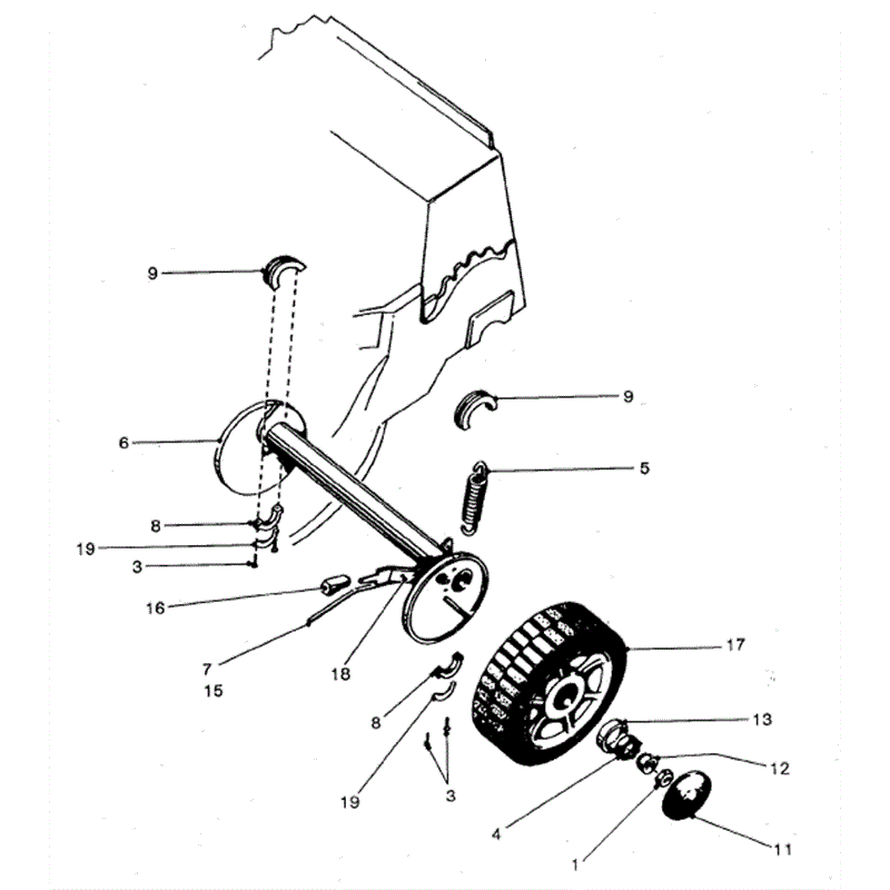 Hayter Hunter 54 (330001364-330099999) Parts Diagram, Rear Axle Assembly