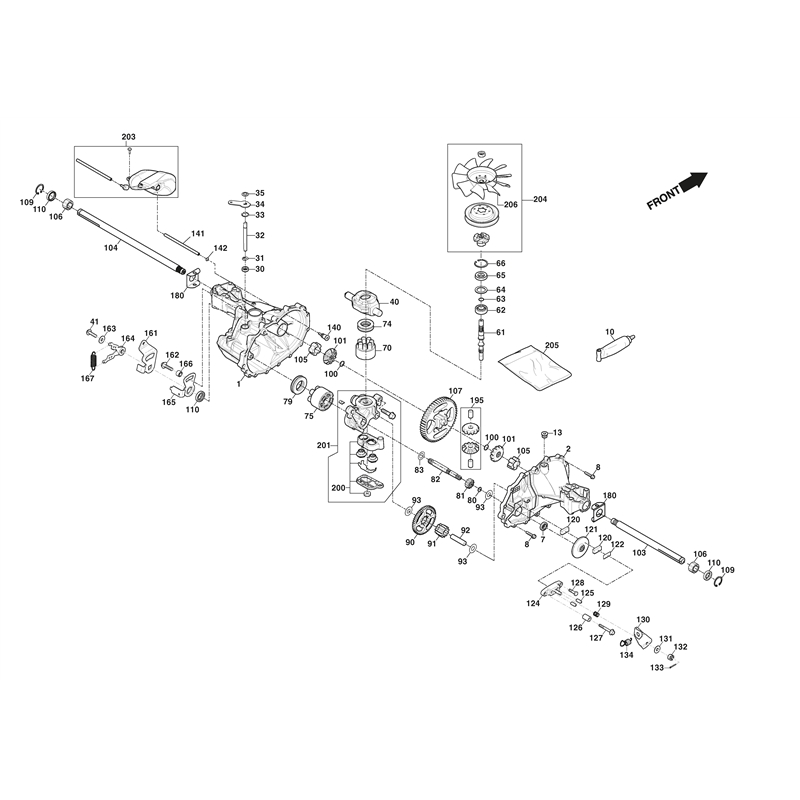 Mountfield MTF 98H Lawn Tractor (2T2610403-CAS [2023]) Parts Diagram, 1RX1