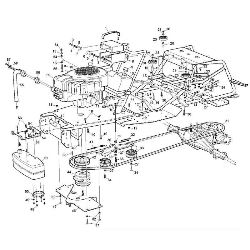 Hayter RS17/102H (17/40) (149D260000001-149D260999999) Parts Diagram, Engine- Battery & Drive