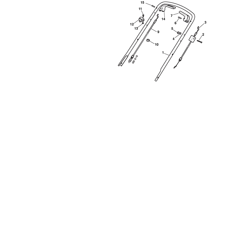 Mountfield 45 S Petrol Rotary Mower (299264743-MOU [2005]) Parts Diagram, Handle, Upper Part