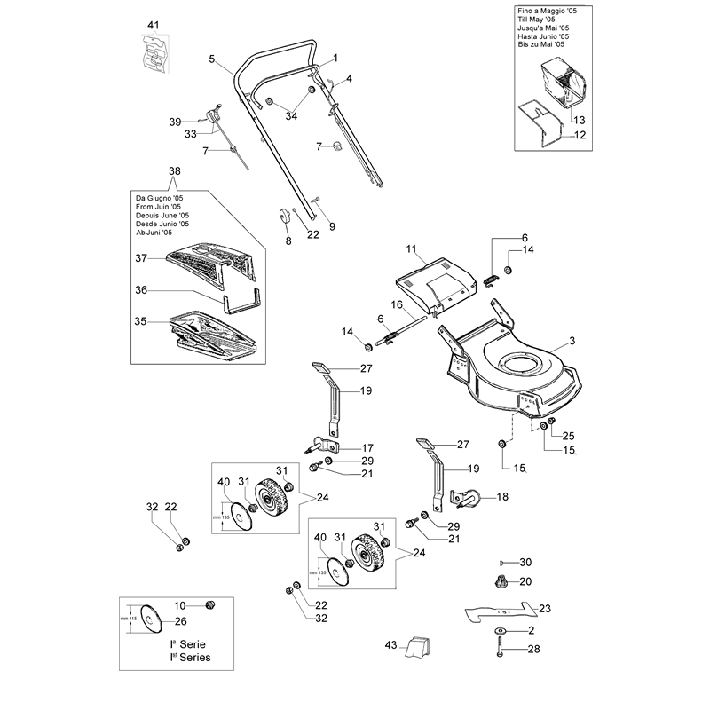 Oleo-Mac G 48 PBX (G 48 PBX) Parts Diagram, Complete illustrated parts list