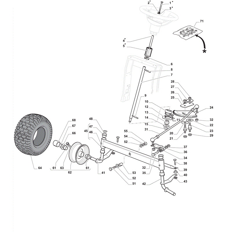 Mountfield 3000SH Lawn Tractor (2012) Parts Diagram, Page 4