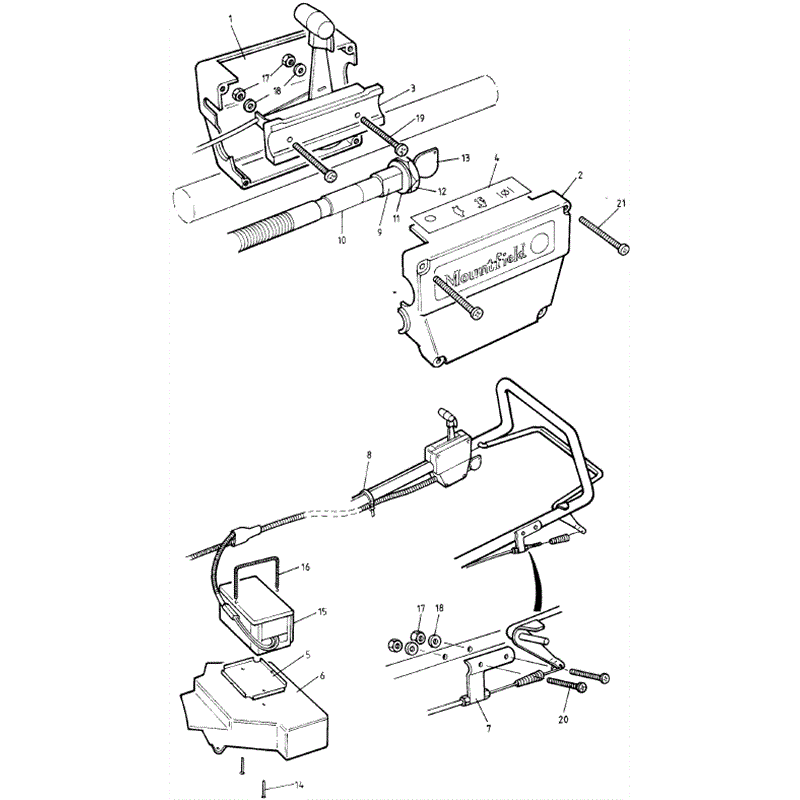 Mountfield Monarch (MP84304) Parts Diagram, Handle and Controls Assy