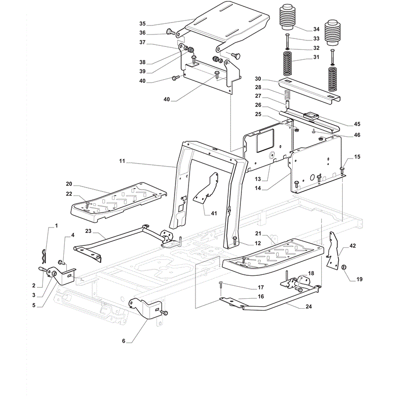 Mountfield 3000SH Lawn Tractor (2012) Parts Diagram, Page 1