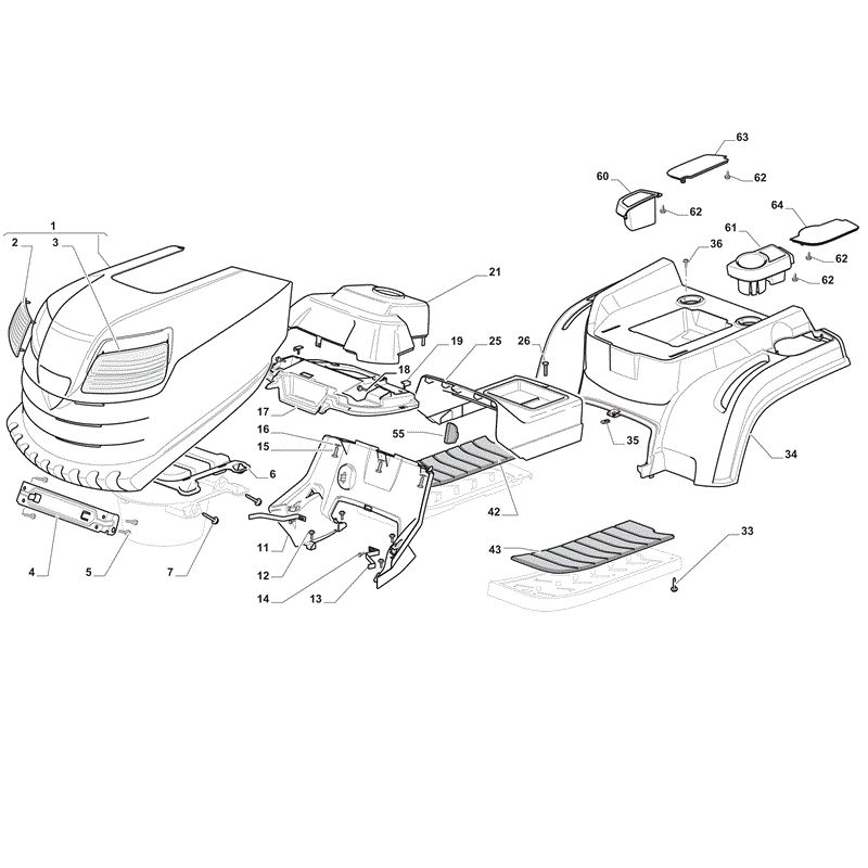 Mountfield 1430 Lawn Tractor (2012) Parts Diagram, Page 3