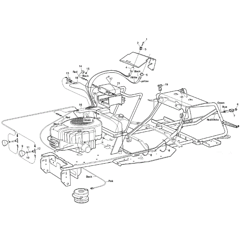 Hayter RS17/102H (17/40) (149E270000001-149E280999999) Parts Diagram, Electrics