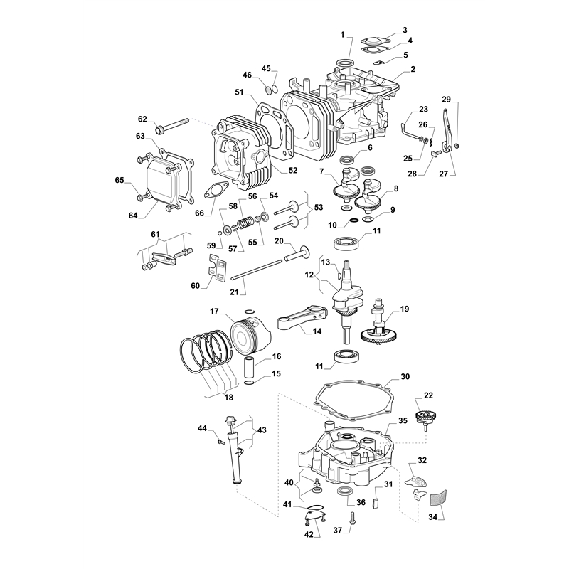 Oleo-Mac OM 103- 16 K Cat. 2022 (OM 103-16 K Cat. 2022) Parts Diagram, Motor assy