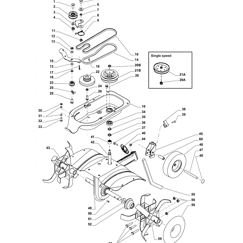 Castel / Twincut / Lawnking TELLUS-50G (2009) Parts Diagram, Page 1