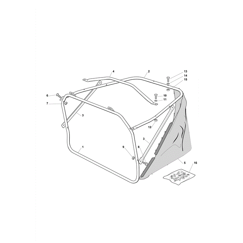 Castel / Twincut / Lawnking XE70 (2008) Parts Diagram, Grasscatcher