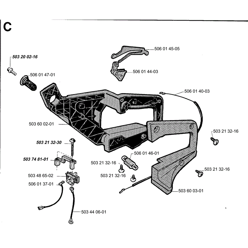Jonsered 2041 (1994) Parts Diagram, Page 3