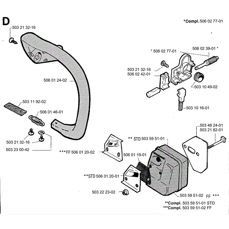 Jonsered 2041 (1994) Parts Diagram, Page 4