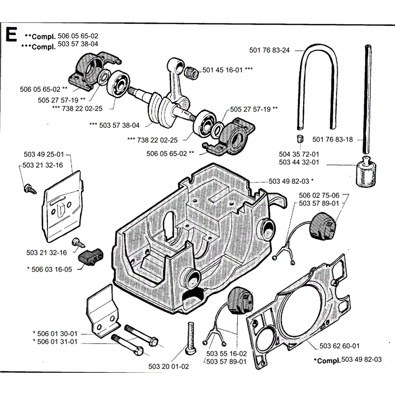 Jonsered 2041 (1994) Parts Diagram, Page 5