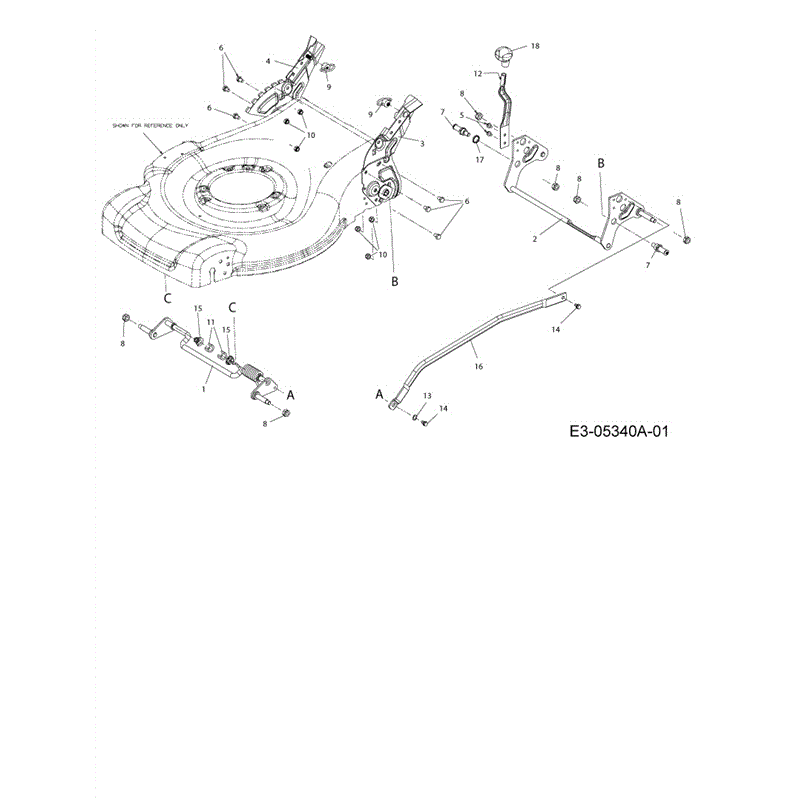 Efco LR 55 VBX 4-IN-1 CAT 2013 B&S Lawnmower (2013) Parts Diagram, Cutting Height System