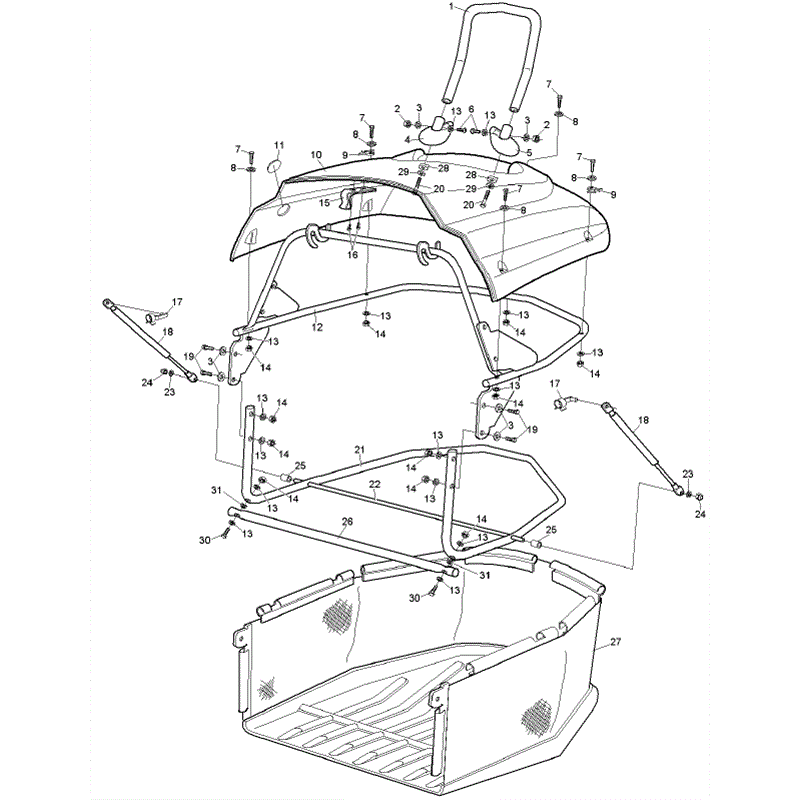 Hayter RS17/102H (17/40) (149D260000001-149D260999999) Parts Diagram, Grassbag Assembly