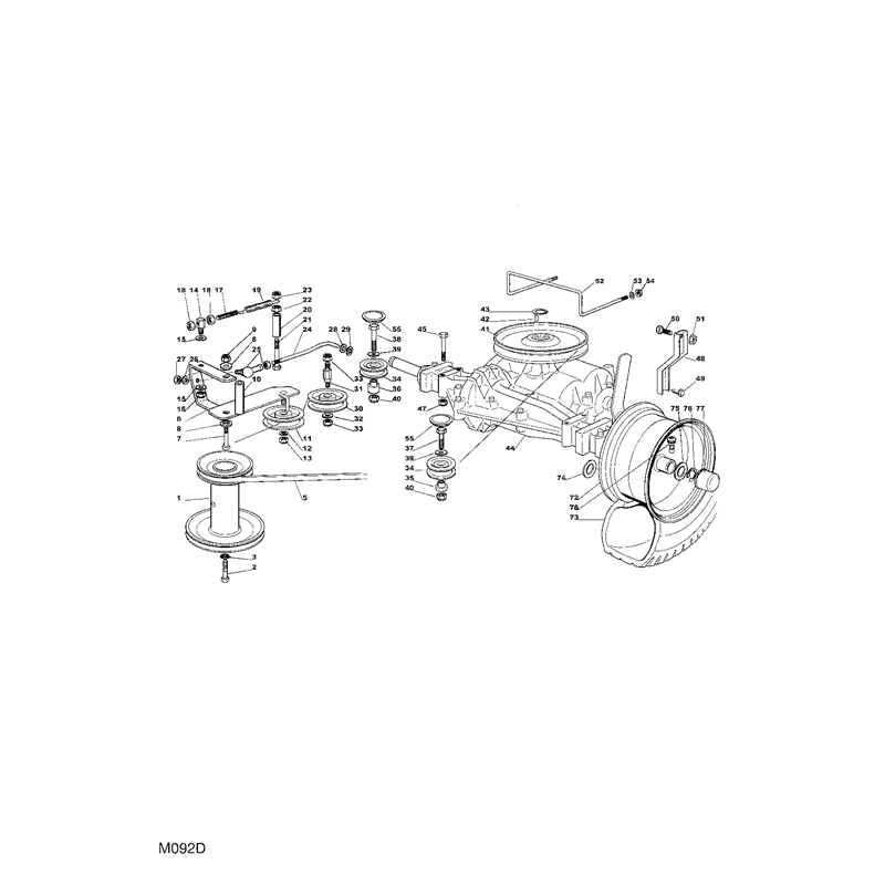 Mountfield 1236M Lawn Tractor (13-2650-16 [2006]) Parts Diagram, Transmission