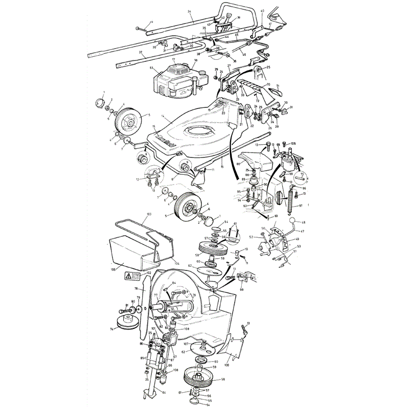 Mountfield Monarch (MP84301-3) Parts Diagram, Page 1