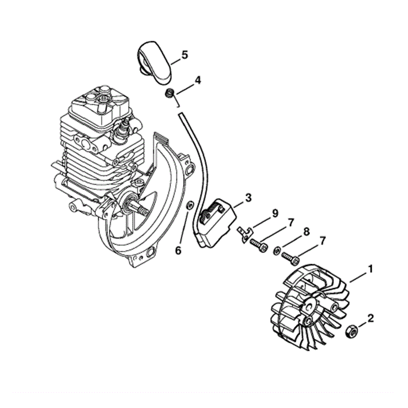 Stihl KM 110 R Engine (KM 110 R) Parts Diagram, Ignition system