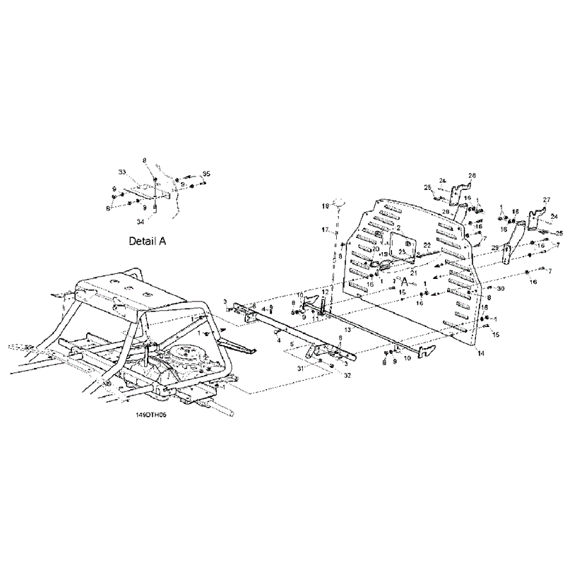 Hayter RS17/102H (17/40) (149D260000001-149D260999999) Parts Diagram, Grassbag Mounting