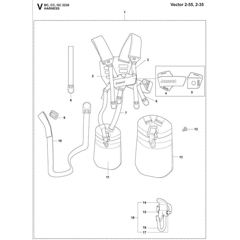 Jonsered BC2236 (2010) Parts Diagram, Page 23