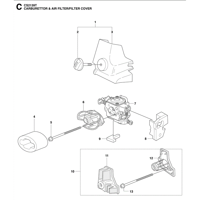 Jonsered 2139T (2010) Parts Diagram, Page 3