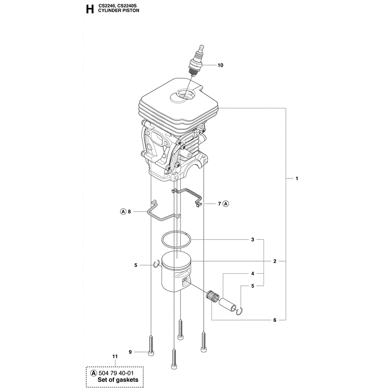 Jonsered 2165 (2010) Parts Diagram, Page 8