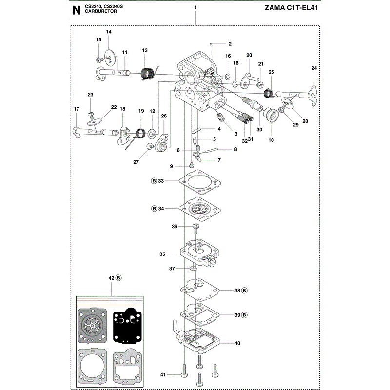 Jonsered 2165 (2010) Parts Diagram, Page 13