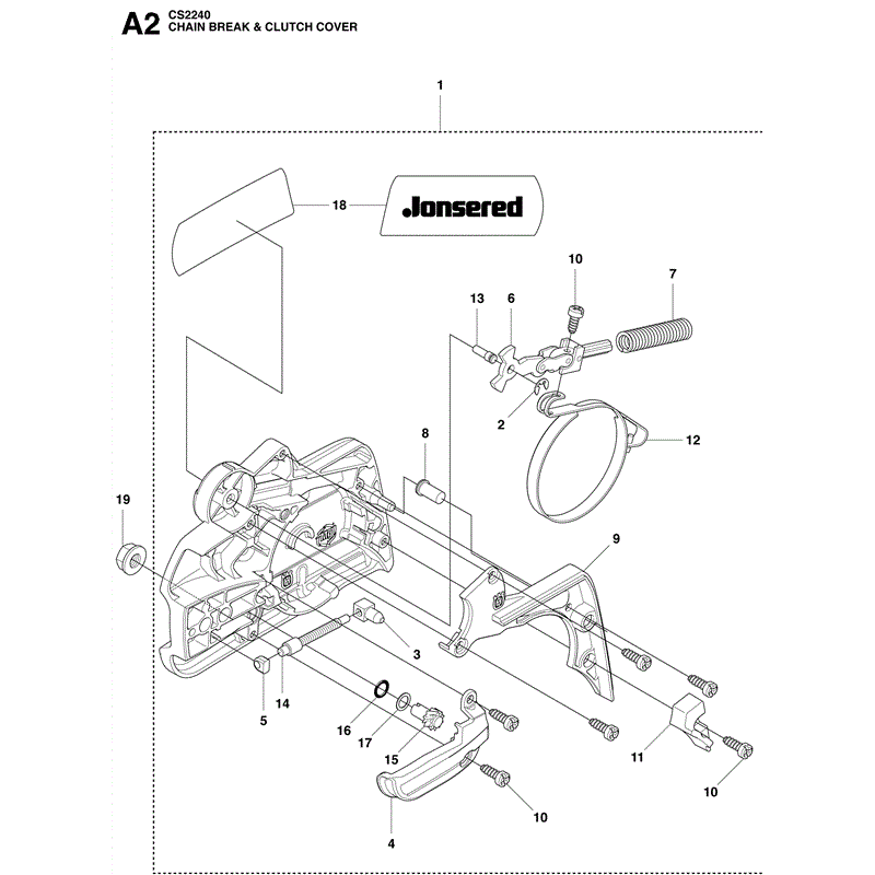 Jonsered 2234 (2010) Parts Diagram, Page 1