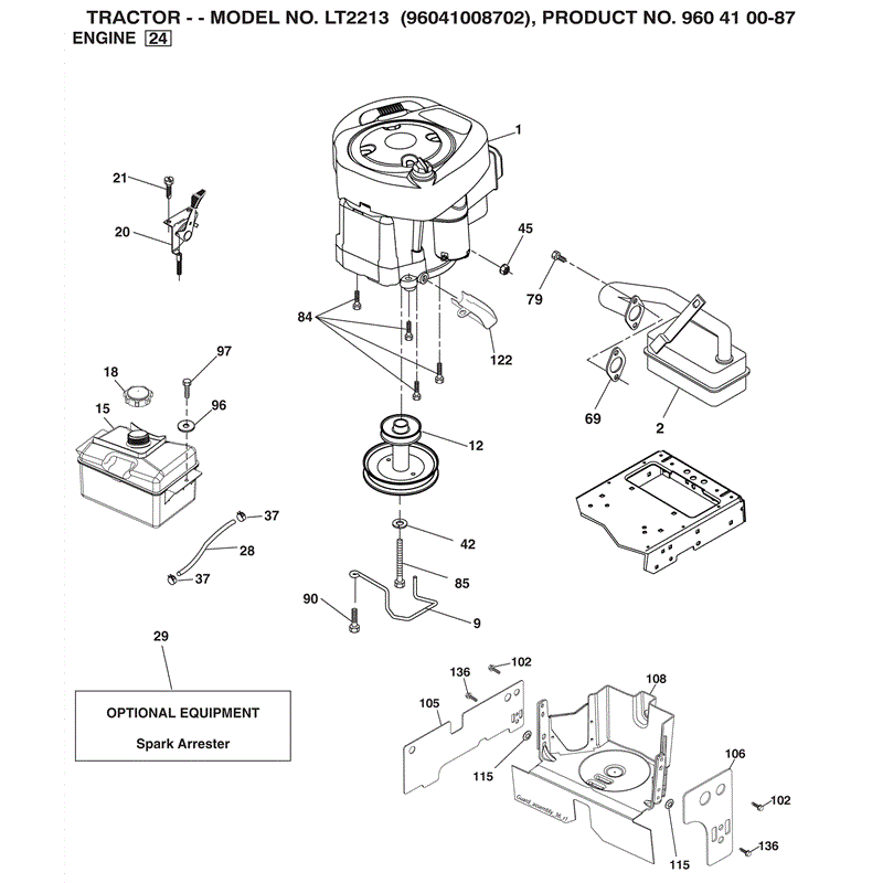 Jonsered LT2213 (2010) Parts Diagram, Page 6