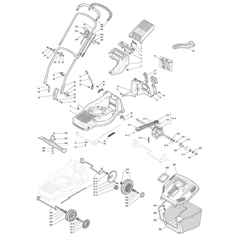 Mountfield M40PD  (2008) Parts Diagram, Page 1