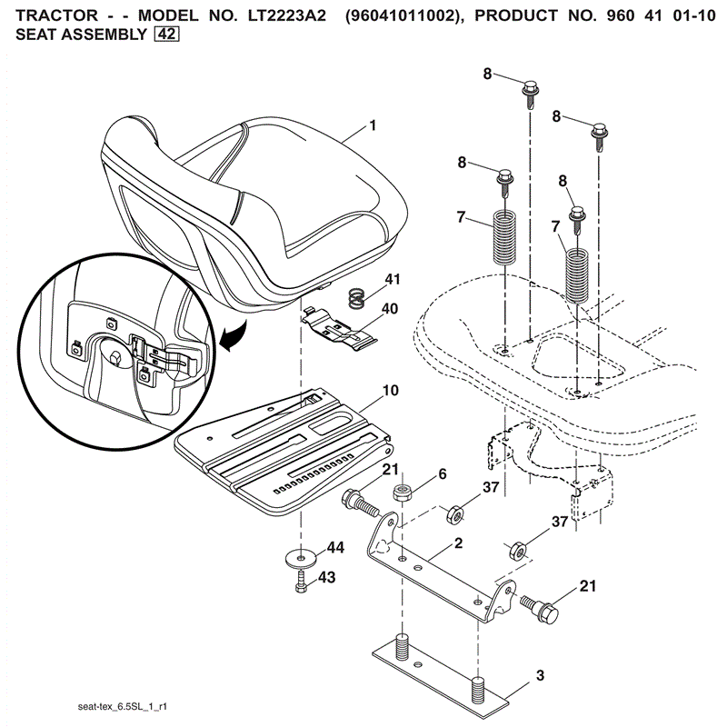 Jonsered LT2223 (01-2010) Parts Diagram, Page 10