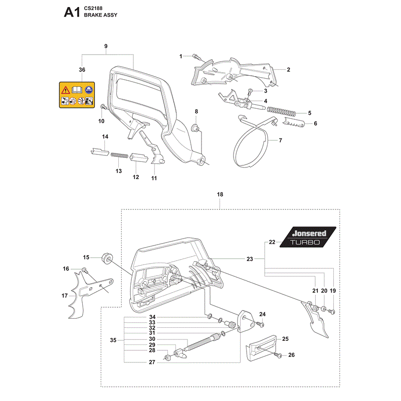 Jonsered 2188 (2009) Parts Diagram, Page 1