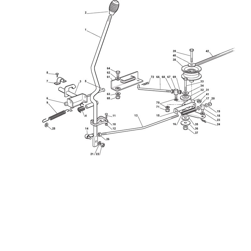 Mountfield 2800SH Ride-on (2T0210383-M10 [2011-2013]) Parts Diagram, Blades Engagement