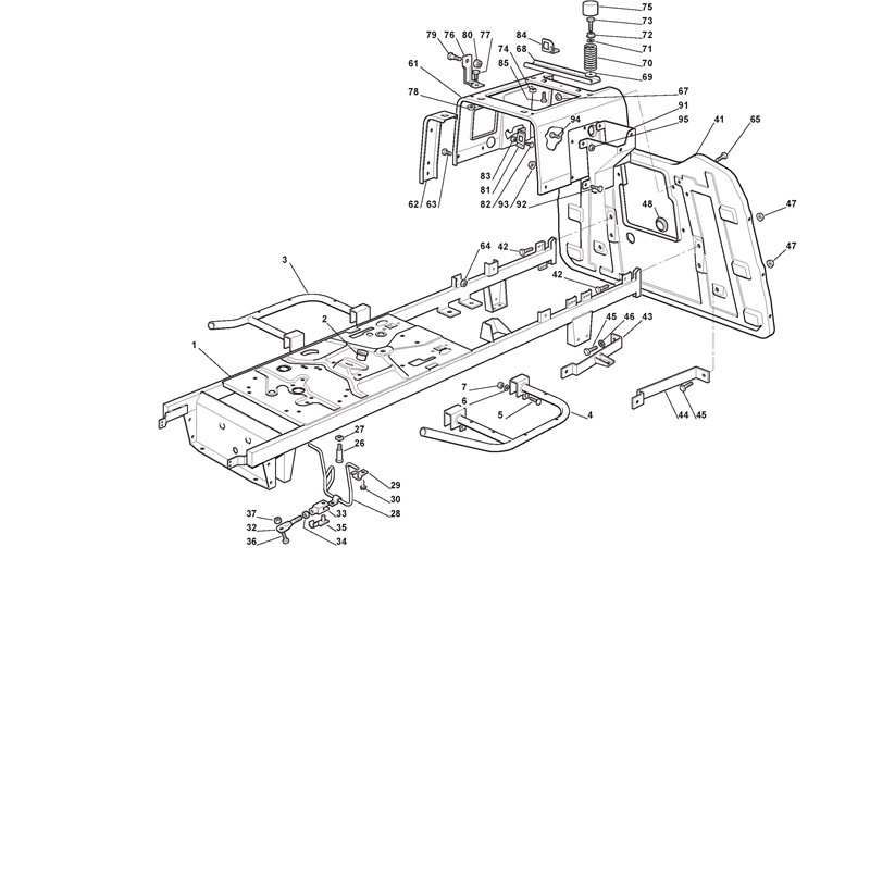 Mountfield 1436M Lawn Tractor (299951383-M06 [2006]) Parts Diagram, Frame
