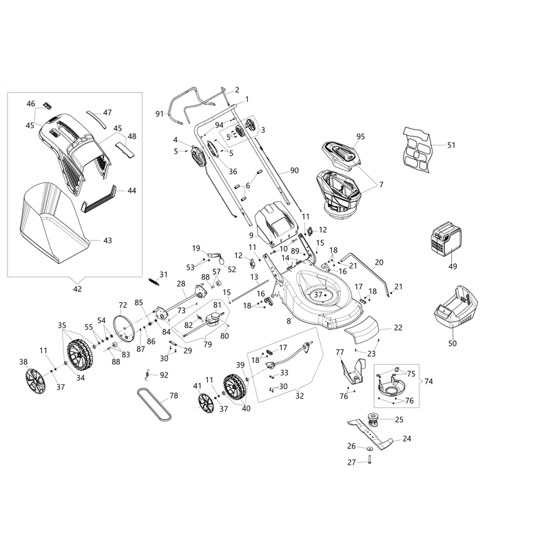 Oleo-Mac Gi 44 T (Gi 44 T) Parts Diagram, Complete illustrated parts list