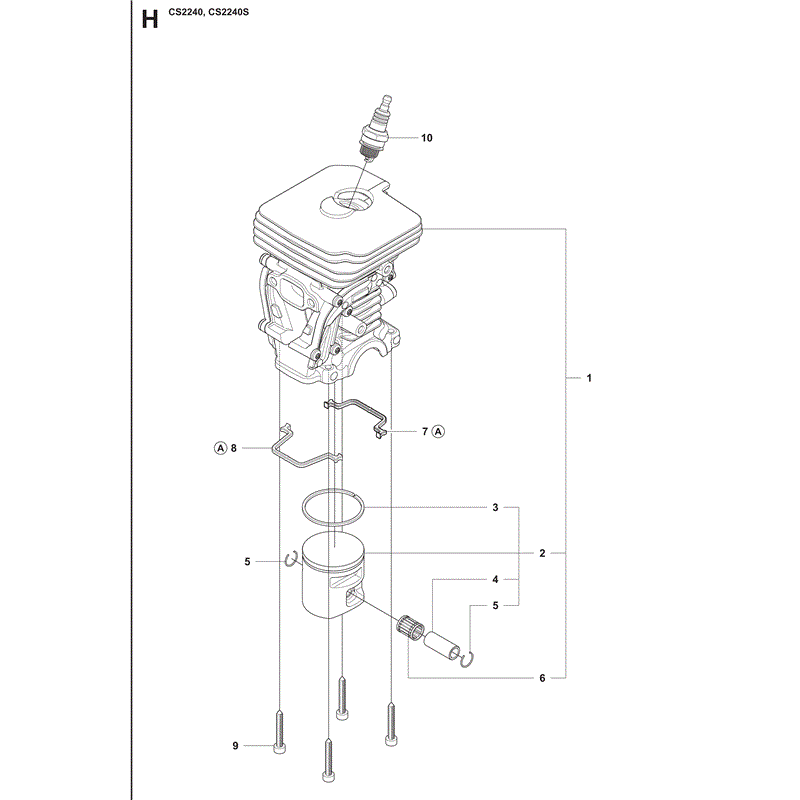 Jonsered 2240S (2009) Parts Diagram, Page 8