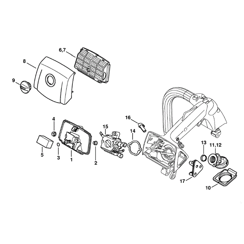 Stihl MS 192 Chainsaw (MS192TC) Parts Diagram, Air Filter