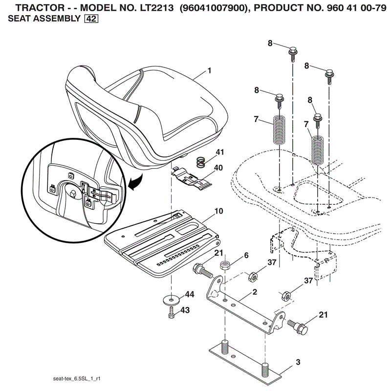 Jonsered LT2213 (2009) Parts Diagram, Page 9