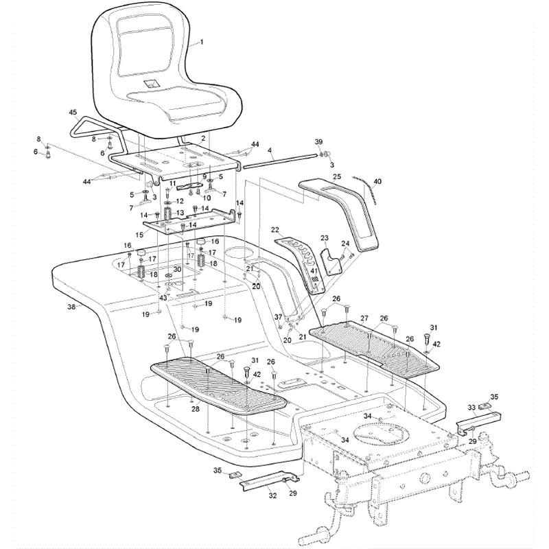 Hayter 15.5/38 (ST38) (150A001001-150A099999) Parts Diagram, Rear Body