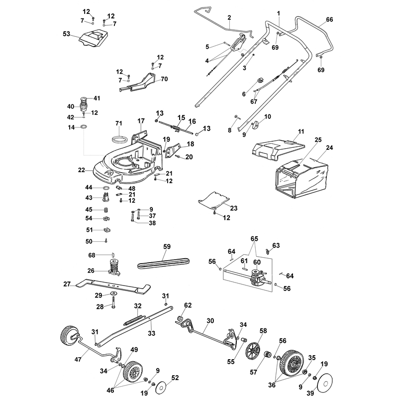 Oleo-Mac MAX 53 TBXM (MAX 53 TBXM) Parts Diagram, Complete illustrated parts list