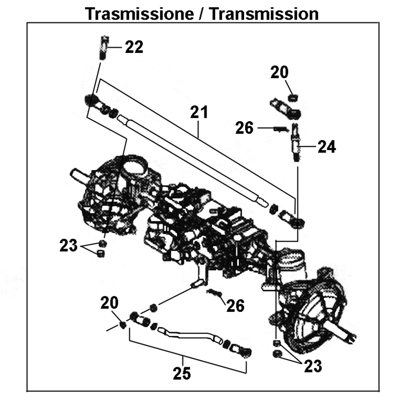 Oleo-Mac CHEYENNE (B&S) 110 4x4 Cat.2014 (CHEYENNE (B&S) 110 4x4 Cat. 2014) Parts Diagram, Front axle transmission