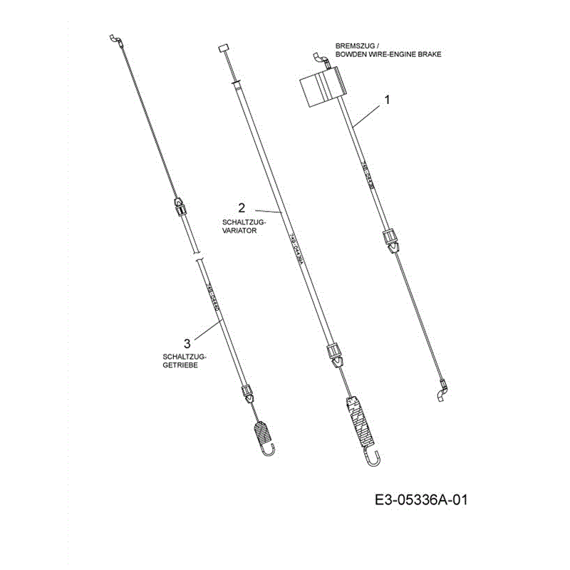 Efco LR 55 VBX 4-IN-1 CAT 2013 B&S Lawnmower (2013) Parts Diagram, Cables