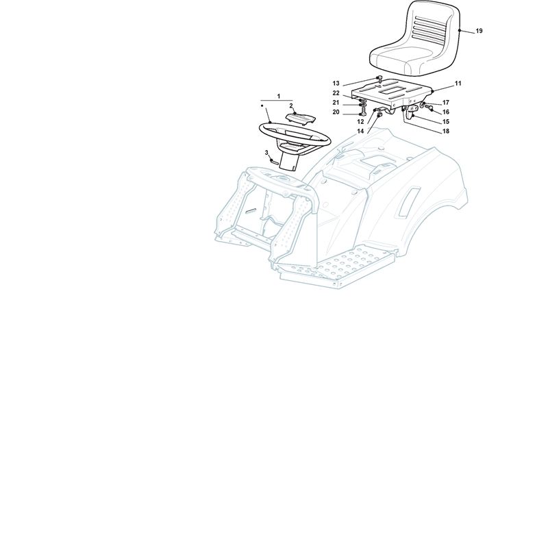 Mountfield 1436H Lawn Tractor (2T2642483-UM9 [2009]) Parts Diagram, Seat & Steering Wheel