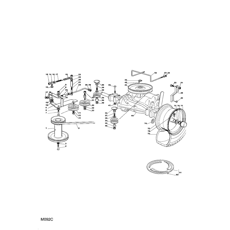 Mountfield 1236M Lawn Tractor (13-2650-15 [2005]) Parts Diagram, Transmission